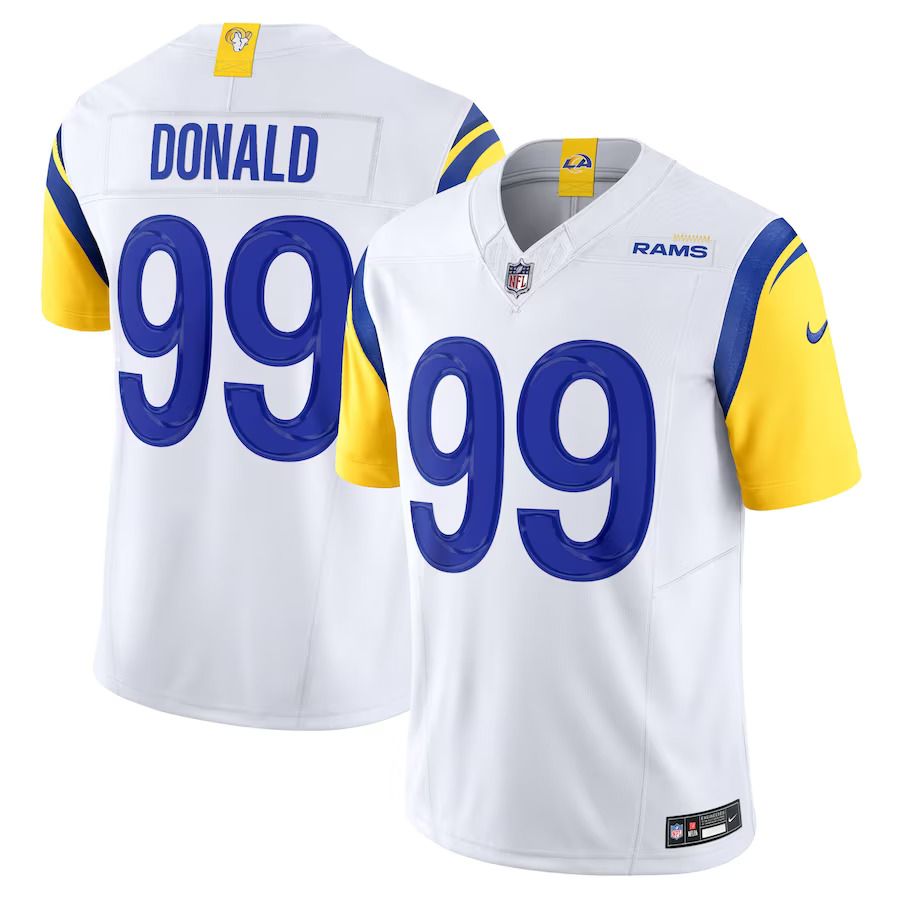 Men Los Angeles Rams #99 Aaron Donald Nike White Vapor F.U.S.E. Limited NFL Jersey
